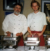 Borchers Restaurant coooked up a free lunch every noon for five days at CinemaxX. (Photo by Becky Tan)